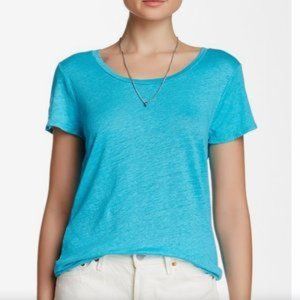 Calypso St. Barth Jami Linen Tee - TEA ROSE PINK